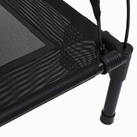 Verhoogd Hondenbed met Verwijderbaar Dak Zwart L Staal 5