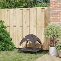 Verhoogd Hondenbed Bruin Polyester, Metaal Middelgroot 2