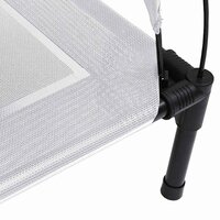 Verhoogd Hondenbed met Afneembaar Dak Zilvergrijs L Staal 5