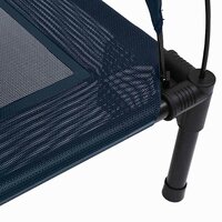 Verhoogd Hondenbed met Verwijderbaar Dak Marineblauw Staal 5