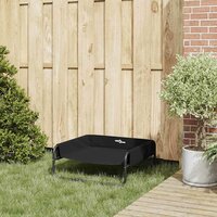 Verhoogd Hondenbed Zwart ML Oxford Stof en Staal 2