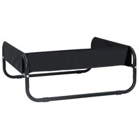 Verhoogd Hondenbed Zwart ML Oxford Stof en Staal 5