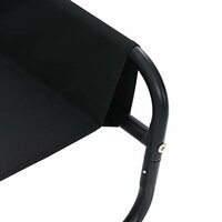 Verhoogd Hondenbed Zwart ML Oxford Stof en Staal 8