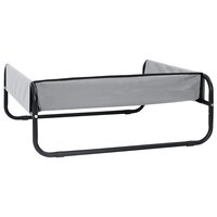 Verhoogd Hondenbed Lichtgrijs S Oxford Stof en Staal 5