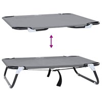 Hond Bed Vouwbaar Lichtgrijs S Oxford Stof en Staal 7