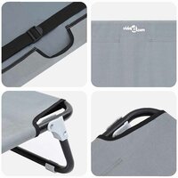 Opvouwbaar Licht Grijs Hondenbed M Oxford Stof en Staal 6