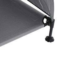 Verhoogd Hondenbed met Afneembaar Dak Lichtgrijs XL Staal 7