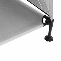 Verhoogd Hondenbed met Afneembaar Dak Zilvergrijs XL Staal 7