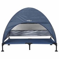 Verhoogd hondenbed met afneembaar dak - Marineblauw - XL - Staal 3