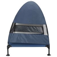 Verhoogd hondenbed met afneembaar dak - Marineblauw - XL - Staal 4