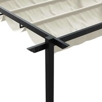 Wandgemonteerde Pergola Cr&egrave;me 3 x 3 m Staal 7