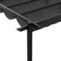 Wandgemonteerde Pergola Antraciet 3 x 3 m Staal 7