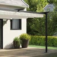 Wandgemonteerde Pergola Cr&egrave;me 3 x 4 m Staal 2