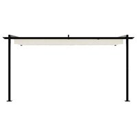 Wandgemonteerde Pergola Cr&egrave;me 3 x 4 m Staal 3