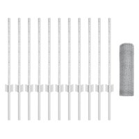 Tuinhek Set Set van 2 Gegalvaniseerd staal 25 x 0.5 m Duurzaam 3