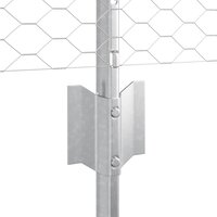 Tuinhek Set Set van 2 Gegalvaniseerd staal 25 x 0.5 m Duurzaam 5