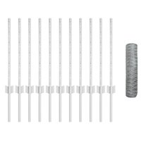 Tuinhek Set Set van 2 Gegalvaniseerd staal 25 x 0.5 m Duurzaam 3