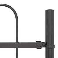 Tuinhek met boog 1,7x1 m staal grijs 4