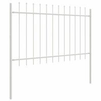 Tuinhek met punten 1,7x1,2 m staal wit 2