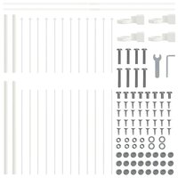Tuinhek met punten 1,7x1,5 m staal wit 3