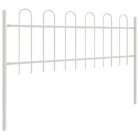Tuinhek met boog 1,7x0,6 m staal wit 2