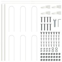 Tuinhek met boog 1,7x0,6 m staal wit 3