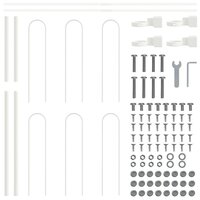 Tuinhek met boog 1,7x0,8 m staal wit 3