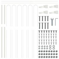 Tuinhek met boog 1,7x1,5 m staal wit 3