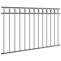 Tuinhek 1,7x0,8 m staal grijs 3