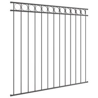 Tuinhek 1,7x1,5 m staal grijs 3