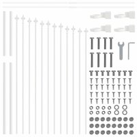 Tuinhek met boog 1,7x1 m staal wit 3