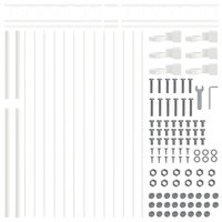 Tuinhek met boog 1,7x0,8 m staal wit 3