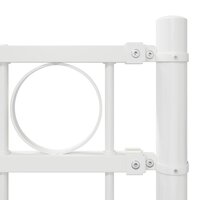 Tuinhek met boog 1,7x0,8 m staal wit 4