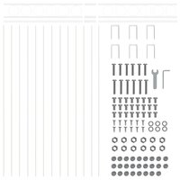 Tuinhek 1,7x0,8 m staal wit 4