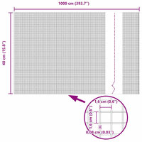 Groen Gelaste Draadhek 0,4 x 10 m van Staal 7