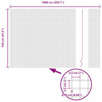 Gelast Draadhek Grijs 1,2 x 10 m van staal 7
