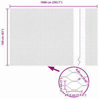 Hexagon Schutting 1,6 x 10 m Gegalvaniseerd Staal 7
