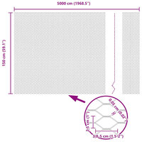 Hexagonale Schutting 1,5 x 50 m Gegalvaniseerd Staal 7