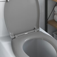 Toiletbril soft-close met quick-release Duroplast grijs 3