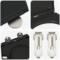 Toiletbril soft-close met quick-release Duroplast zwart 8