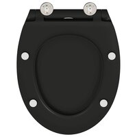 Toiletbril soft-close met quick-release Duroplast zwart 8