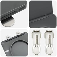 Toiletbril soft-close met quick-release Duroplast antraciet 8