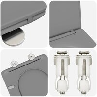 Toiletbril soft-close met quick-release Duroplast grijs 8