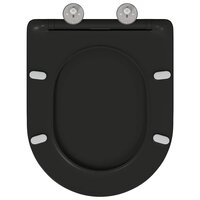 Toiletbril soft-close met quick-release Duroplast zwart 4