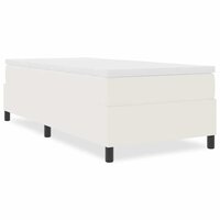 Boxspring Bed Cr&egrave;me 90x200 cm Corduroy Stof 3