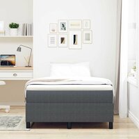 Boxspringbed Donkergrijs Klein Tweepersoons Corduroy Stof 4