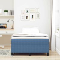 Boxspringbed Blauw Klein Tweepersoons Corduroy Stof 4