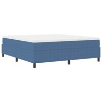 Boxspring Bed Blauw Super King Corduroy Stof 2