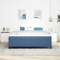 Boxspring Bed Blauw Super King Corduroy Stof 4
