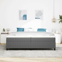 Boxspringbed Lichtgrijs 200x200 cm Corduroy Stof 4